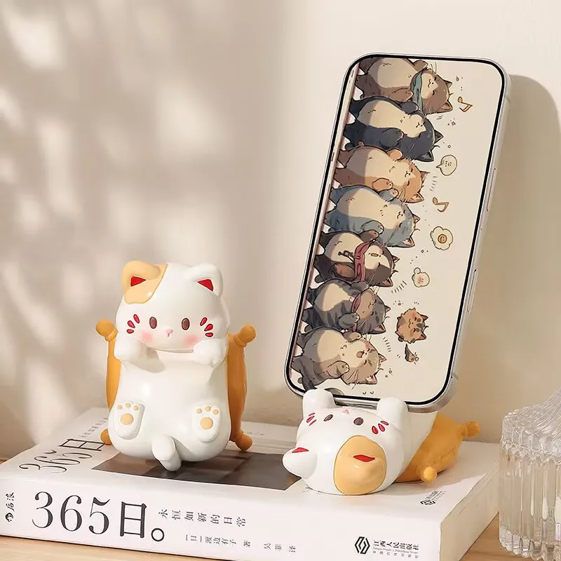 Desk Setup Cute - Cute Cartoon Cat Desktop Ornaments, Phone