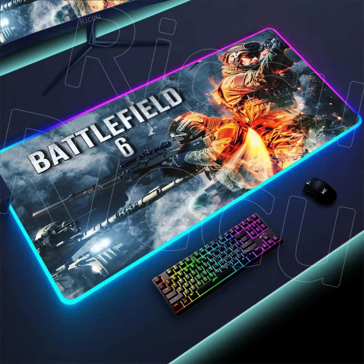 Desk Setup Tech - New Gamer Rgb Desk Mat Back