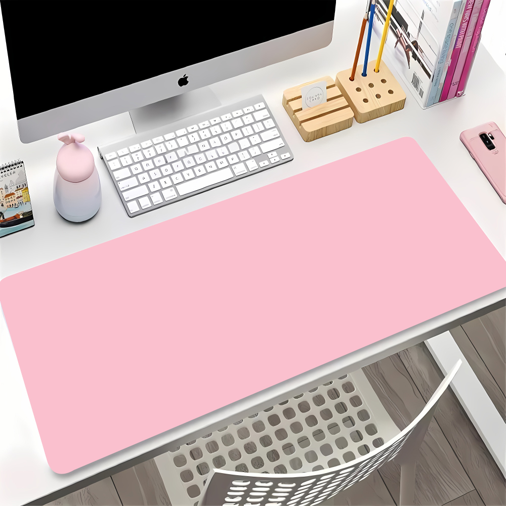 Desk Setup For Office - Solid Color Gaming Mouse Pad Gamer