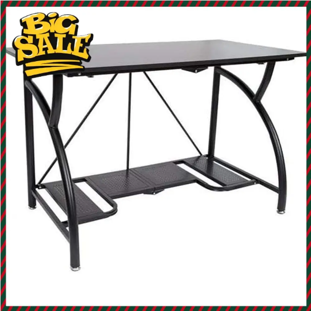 Desk Setup Laptop And Monitor - Space-Saving Foldable Desk for Home Office,