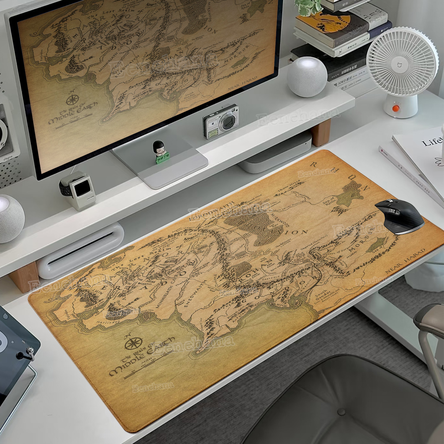 Desk Setup For Office - The L-Lord of The Ring Large