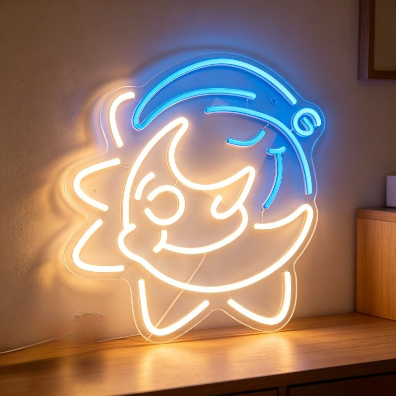 Desk Setup Kids - Cute Shark LED Neon Sign USB