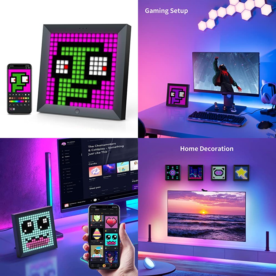 LED Light Pixel Display Panel  - Desk Setup With Tv ulasan dan harga