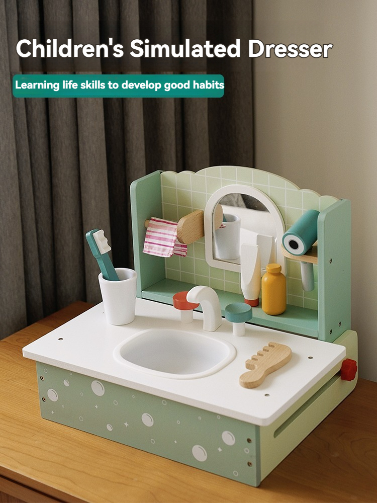 Children Wooden Dressing Table - Desk Setup Kids ulasan dan harga