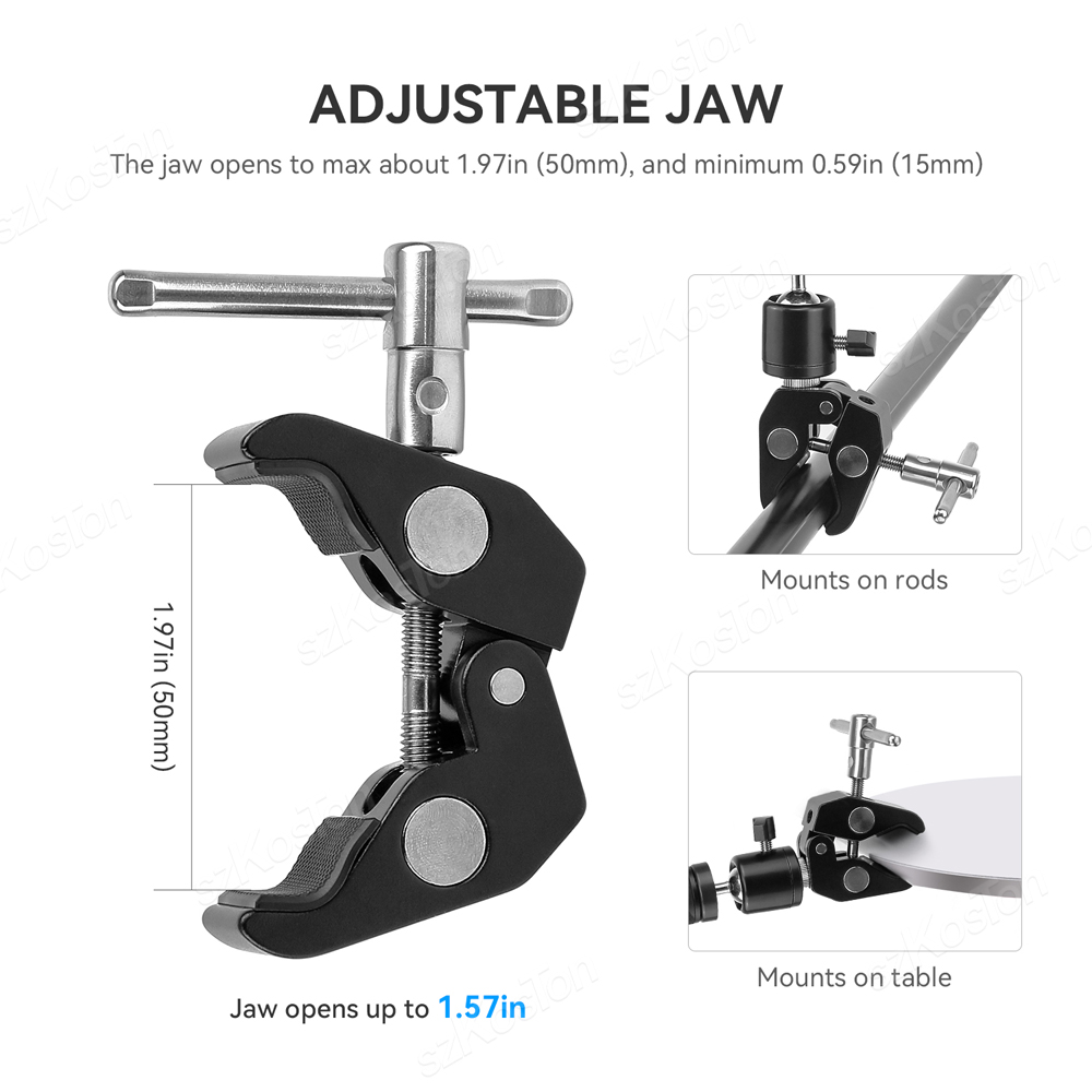 Camera Metal Super Clamp 360°  - Monitor Arm Clamp ulasan dan harga