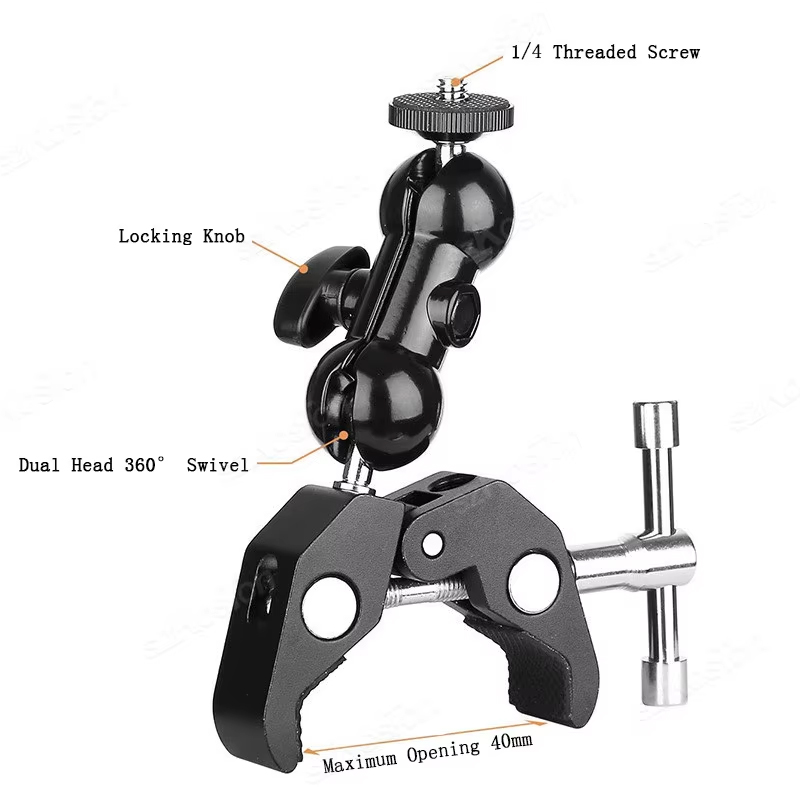 Camera Metal Super Clamp 360°  - Monitor Arm Clamp ulasan dan harga