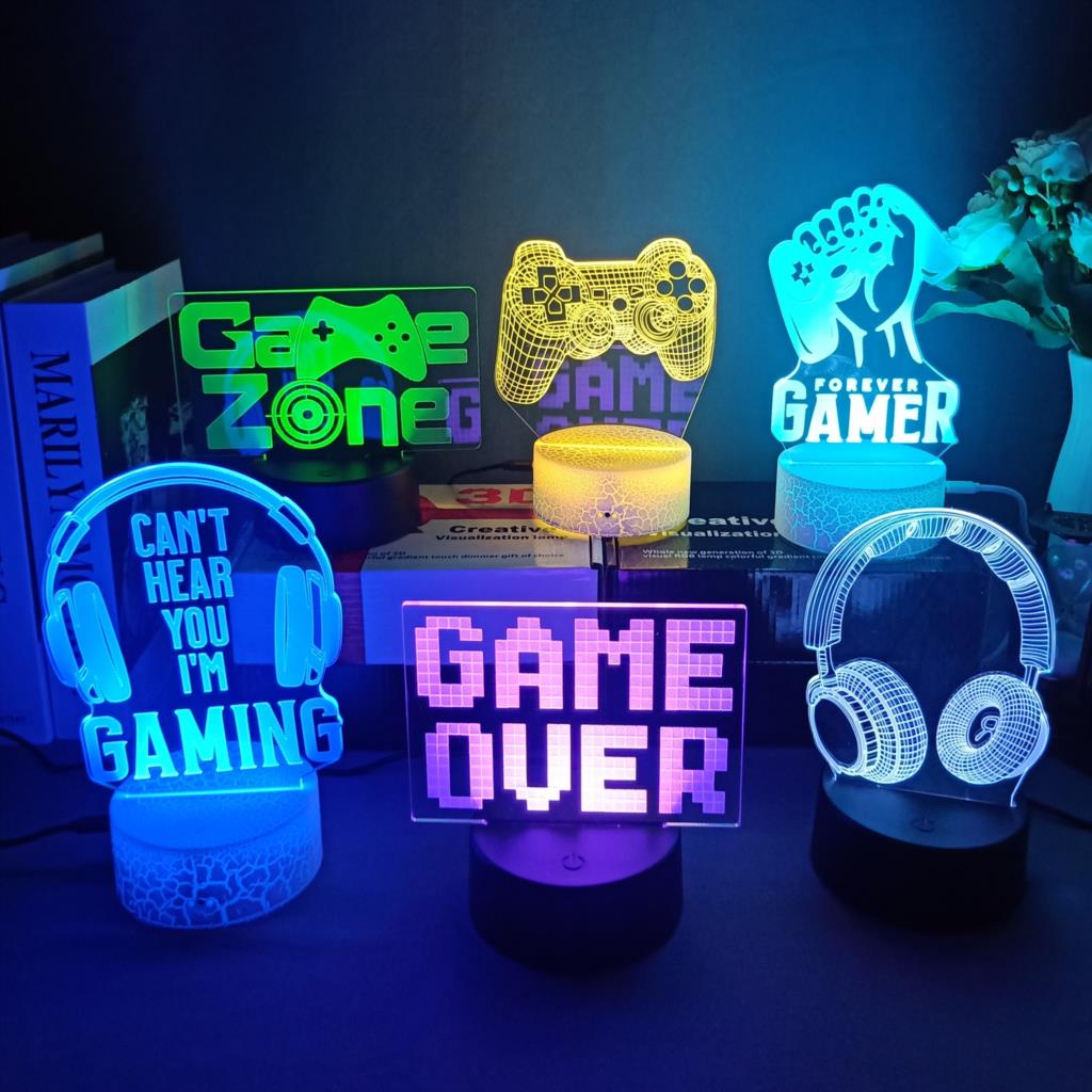 3D Night Lamp Gaming Room Desk - Desk Setup Kids ulasan dan harga