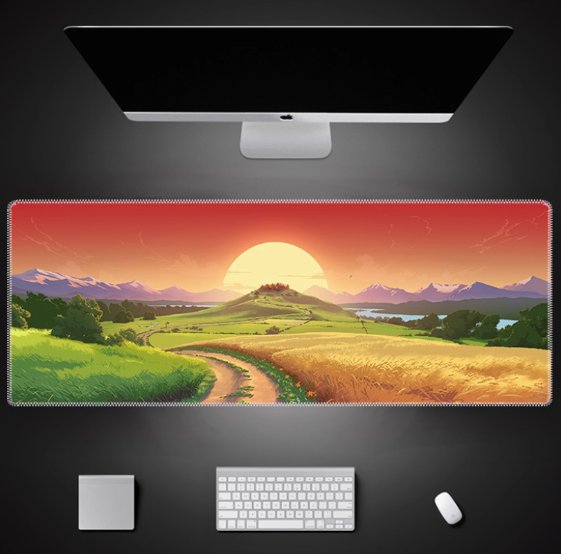 Minimalist Natural Mountain Be - Desk Setup Natural ulasan dan harga