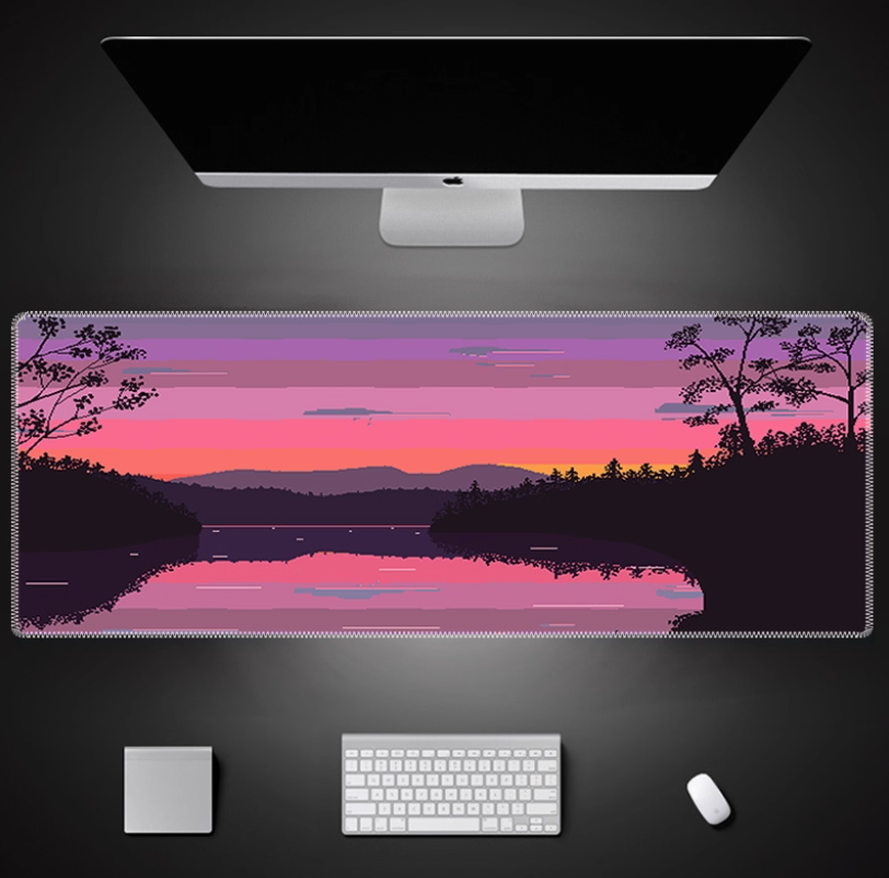 Minimalist Natural Mountain Be - Desk Setup Natural ulasan dan harga