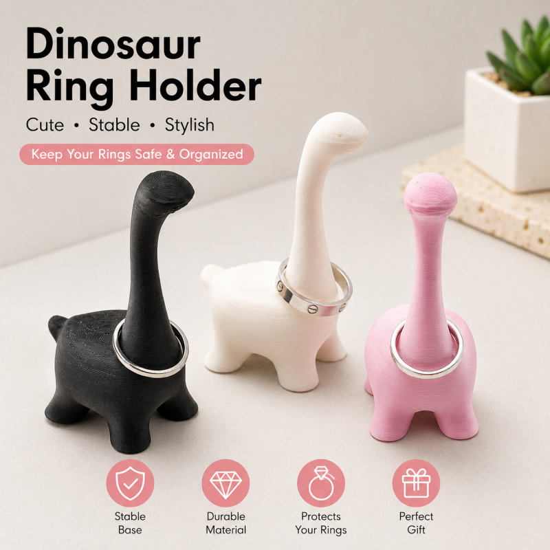 Cute Dinosaur Ring Holder 3D P - Desk Setup Cute ulasan dan harga