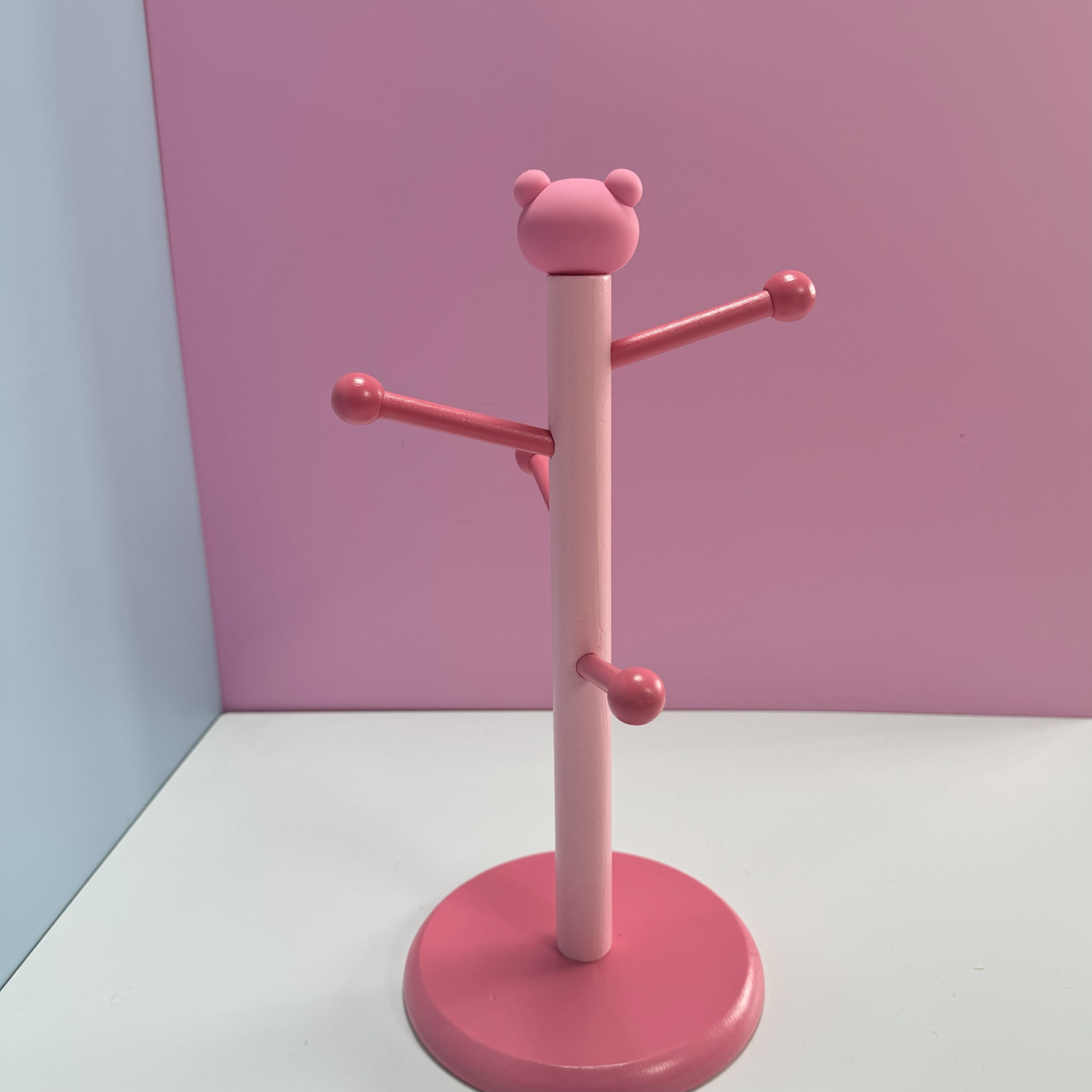Cute Pink  Bear Wooden Jewelry - Desk Setup Cute ulasan dan harga