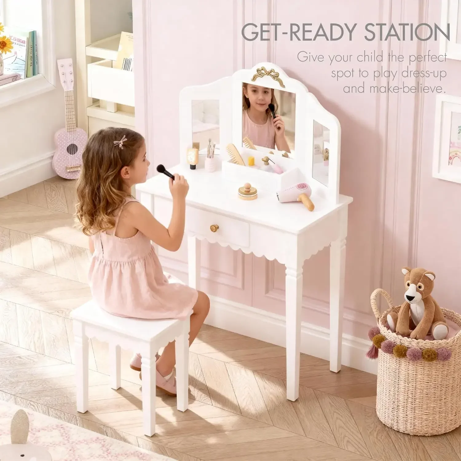 Spirich Kids Vanity Set with M - Desk Setup Kids ulasan dan harga