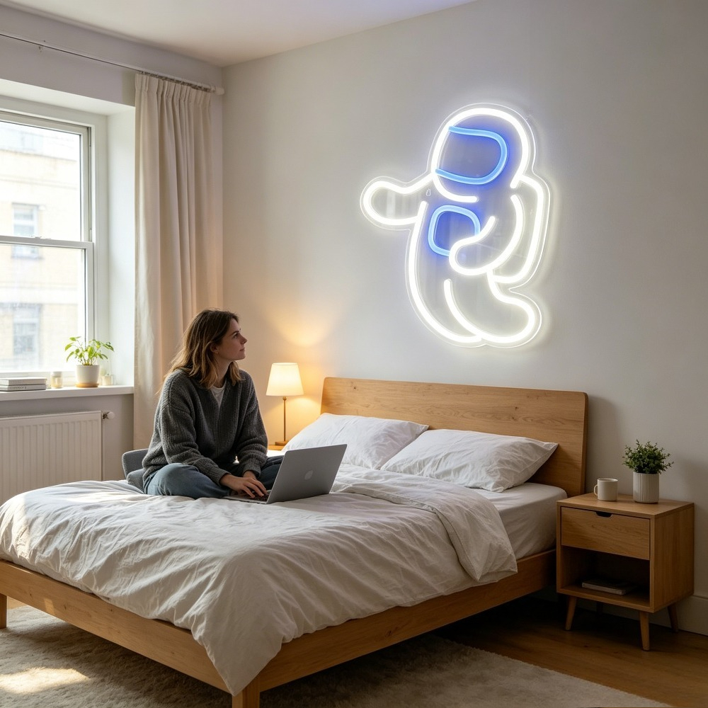Astronaut Dancing Neon Sign LE - Desk Setup Kids ulasan dan harga