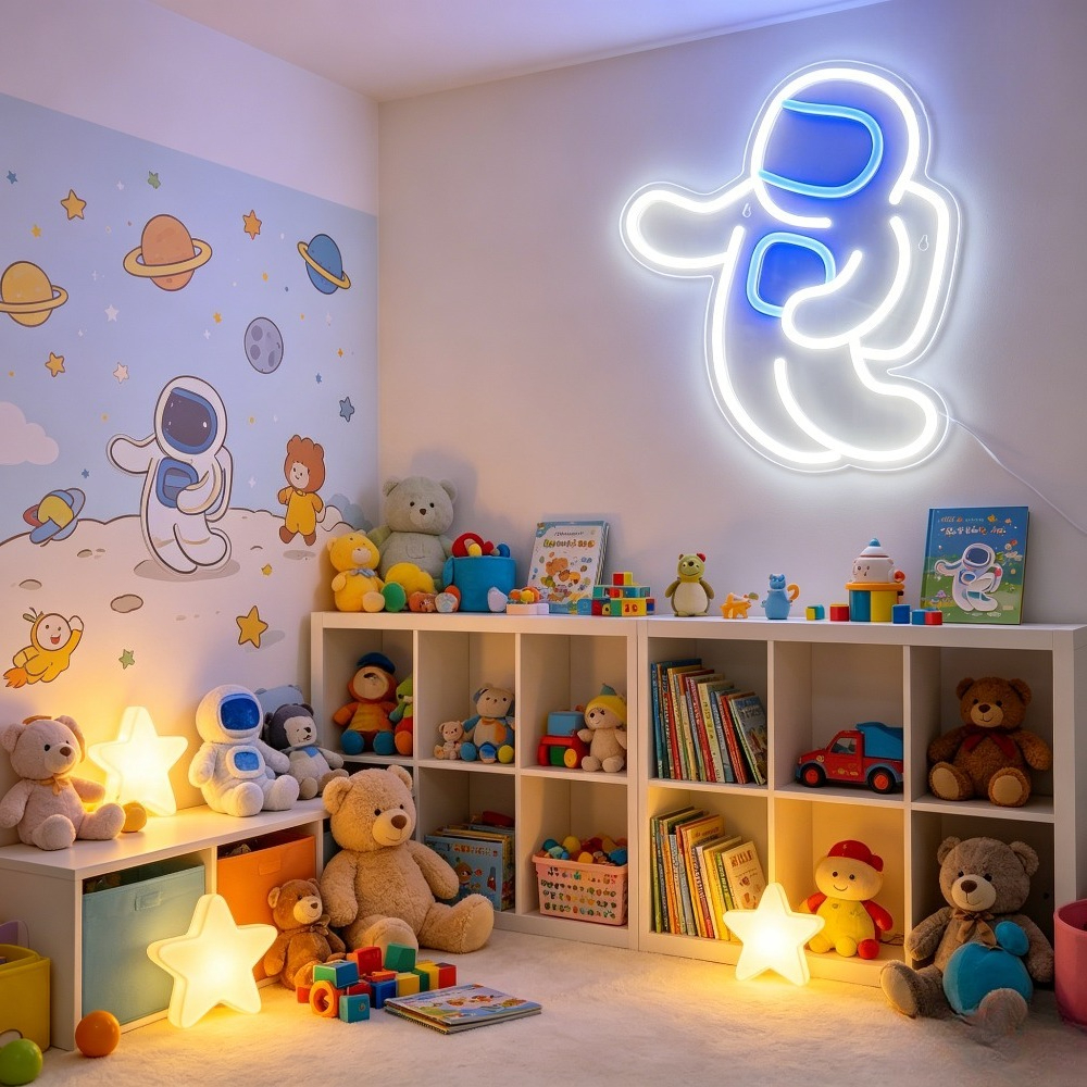 Astronaut Dancing Neon Sign LE - Desk Setup Kids ulasan dan harga