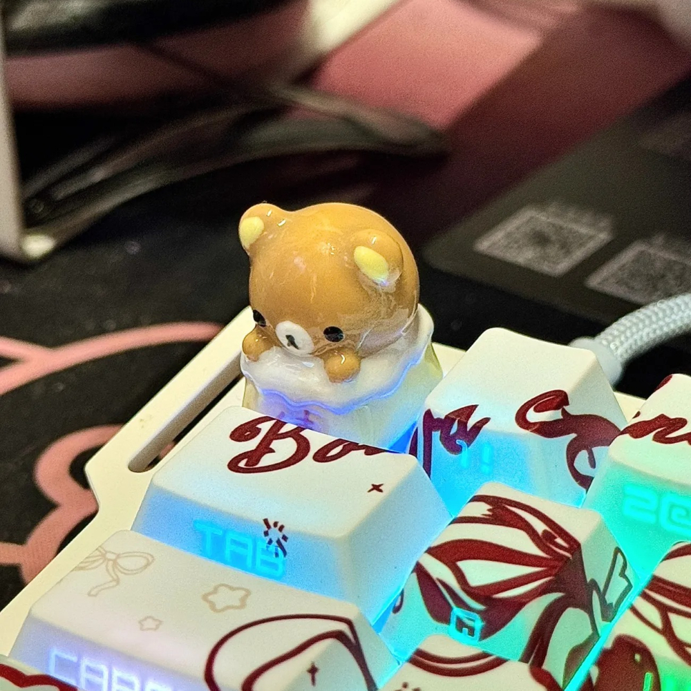 Kawaii Rilakkuma Keycaps Relax - Desk Setup Girly ulasan dan harga