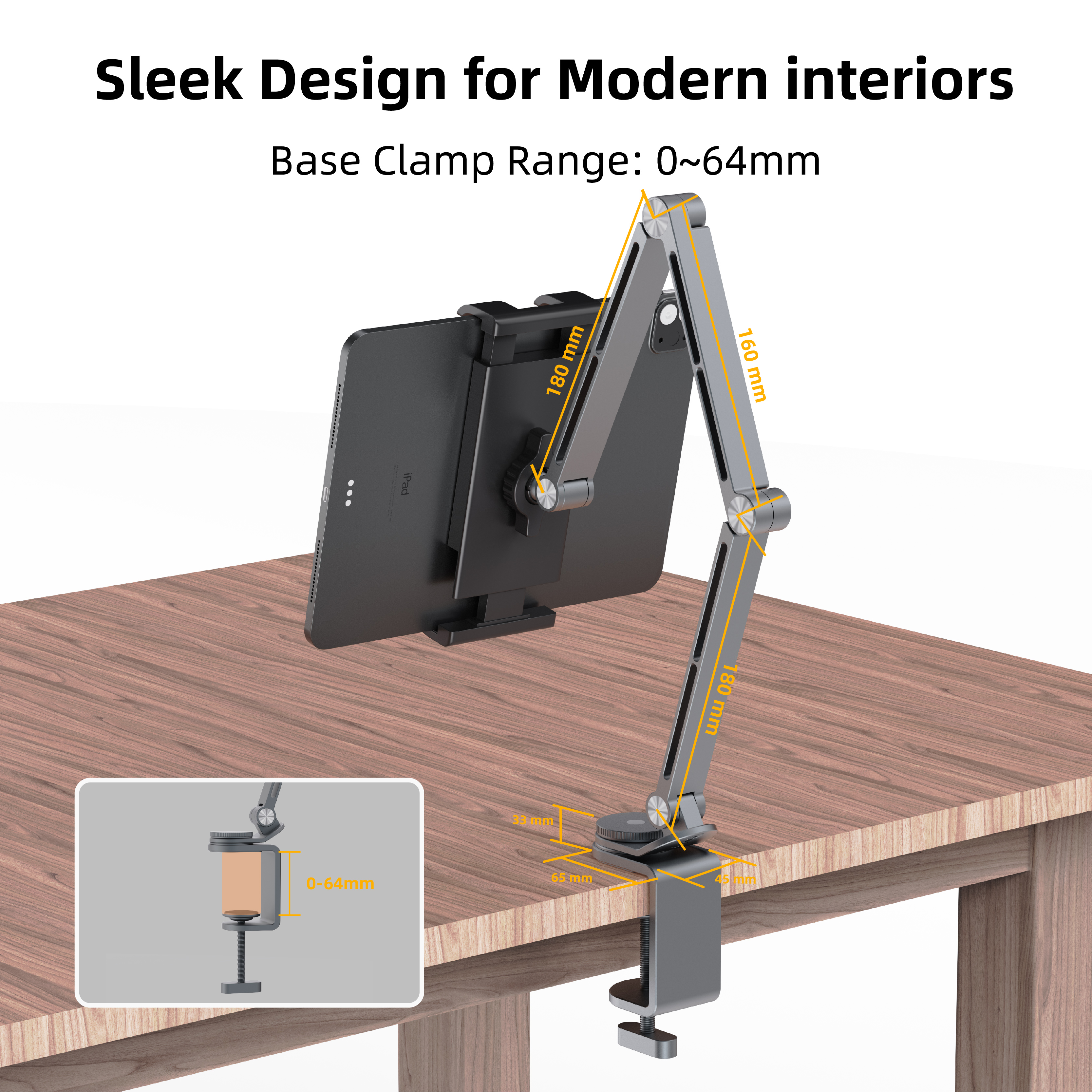 Kimdoole Tablet Desktop Cantil - Monitor Arm Clamp ulasan dan harga