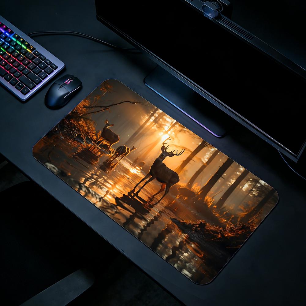 Nature DDeeres Gaming Mouse Pa - Desk Setup Natural ulasan dan harga