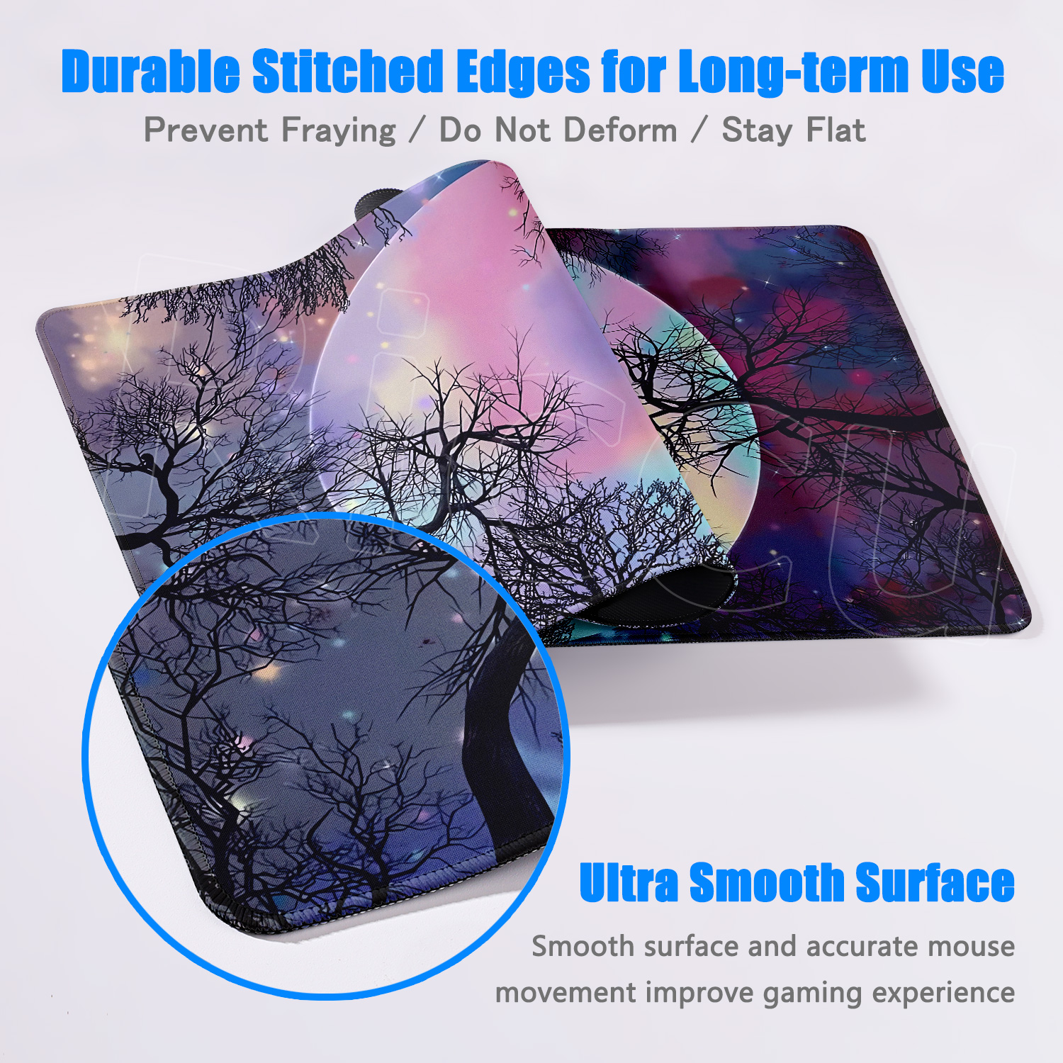 Large Art Moon Landscape Mouse - Desk Setup Natural ulasan dan harga