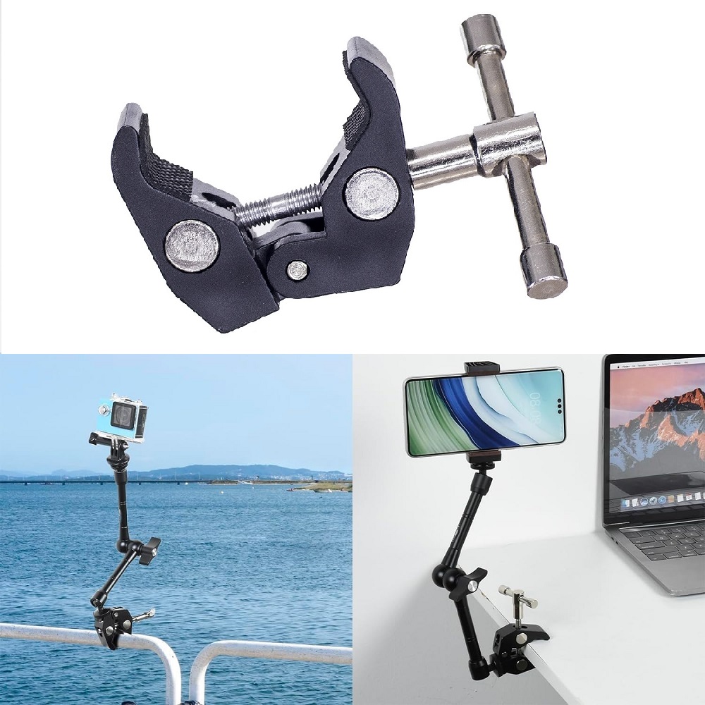 Large Arm Clip Ballhead Clamp  - Monitor Arm Clamp ulasan dan harga