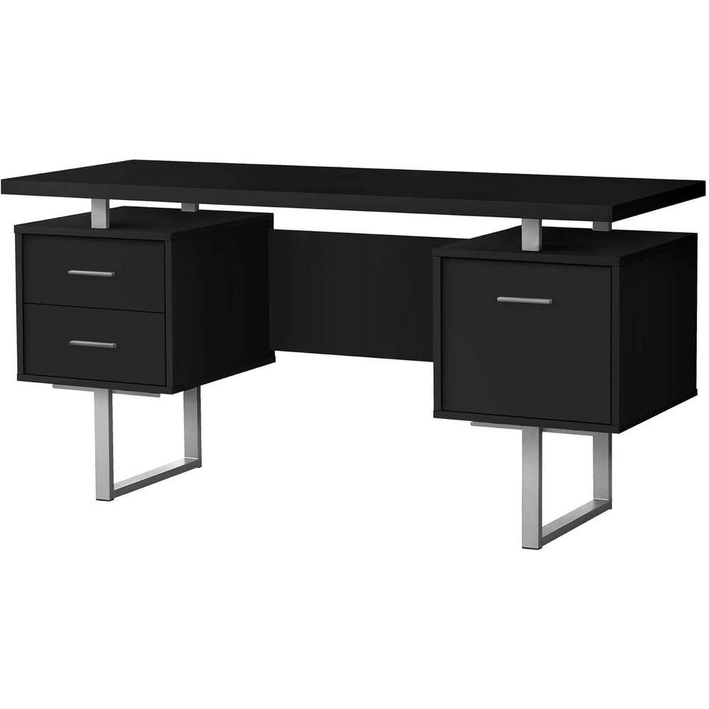 Contemporary 60 Work Desk with - Desk Setup Grey ulasan dan harga