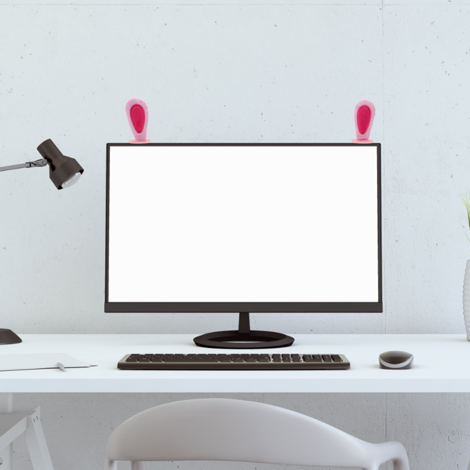 2Pairs Monitor Ears Decoration - Desk Setup Laptop And Monitor ulasan dan harga