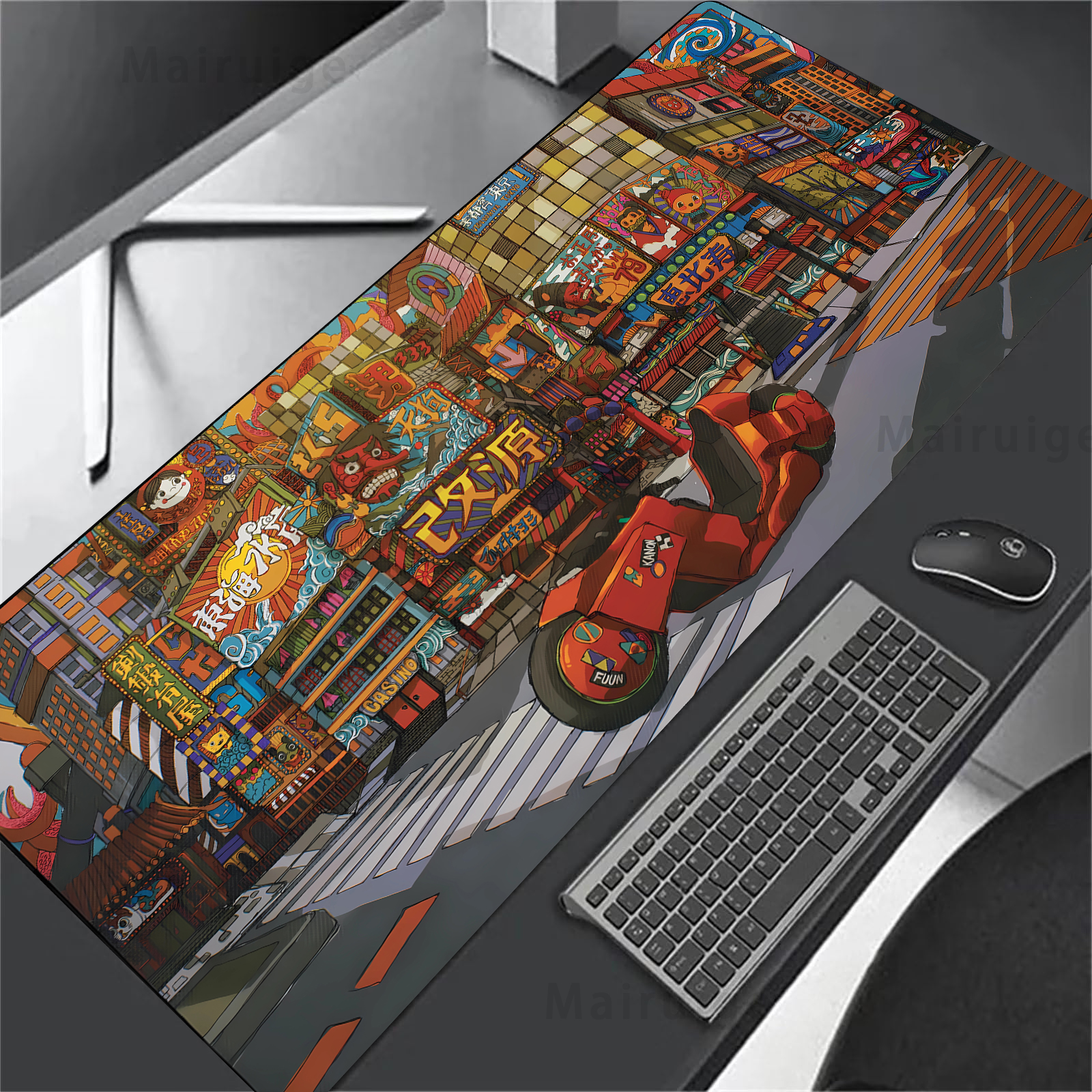 Large Mouse Pad Japanese Stree - Desk Setup Diy ulasan dan harga