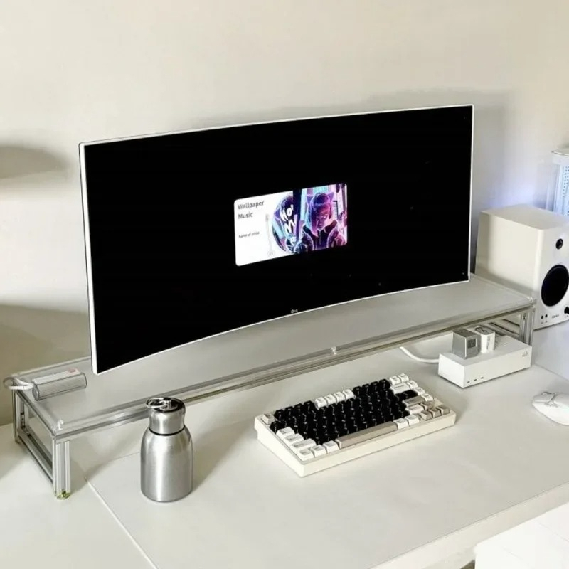 Aluminum Monitor Stand Acrylic - Desk Setup Diy ulasan dan harga
