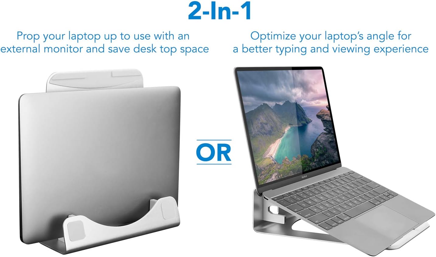 Vertical Laptop Stand for Desk - Desk Setup Laptop And Monitor ulasan dan harga