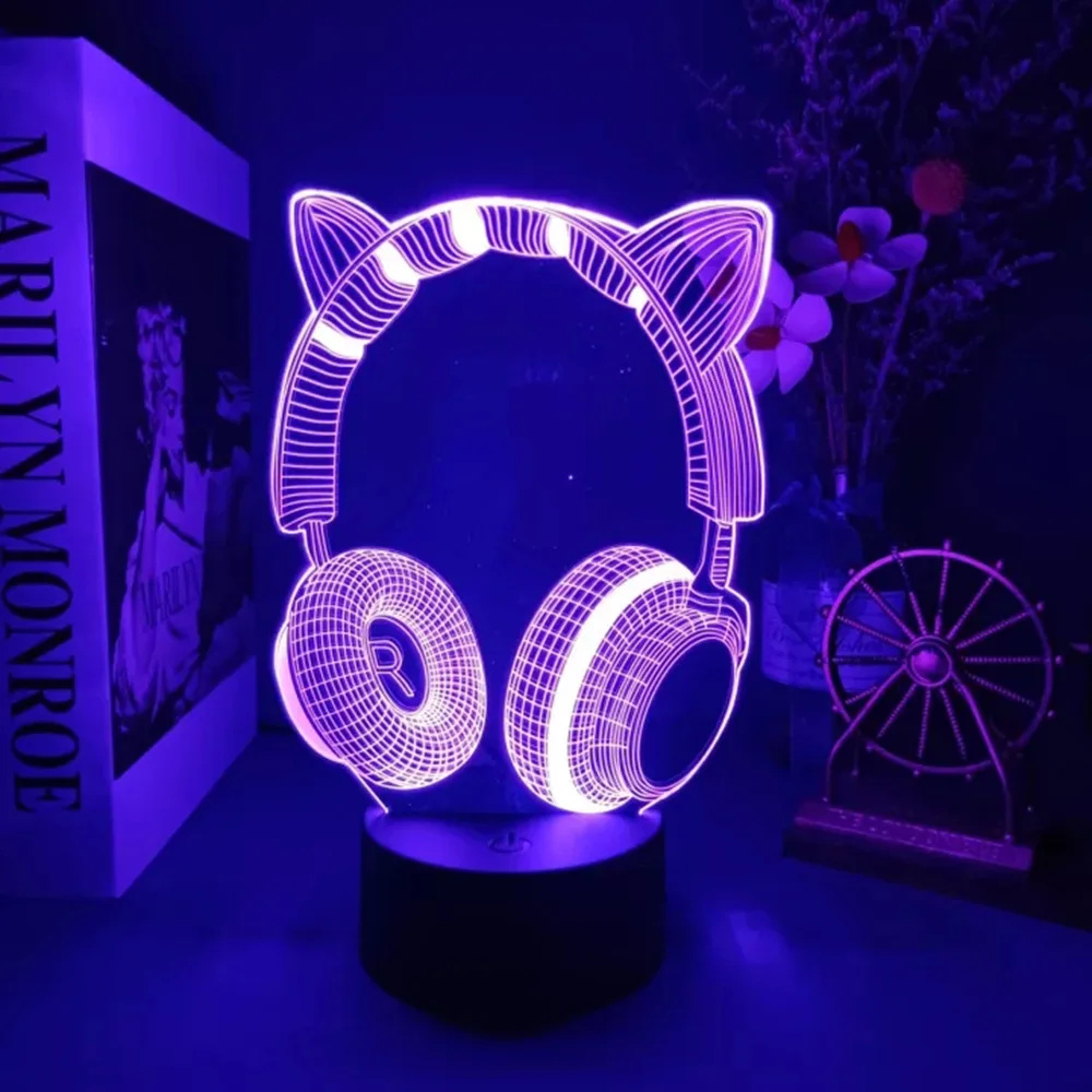 New Headphones 3D Illusion Nig - Desk Setup Diy ulasan dan harga