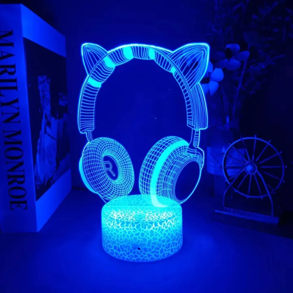 New Headphones 3D Illusion Nig - Desk Setup Diy ulasan dan harga