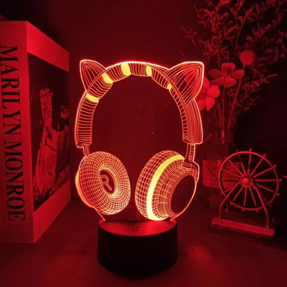 New Headphones 3D Illusion Nig - Desk Setup Diy ulasan dan harga