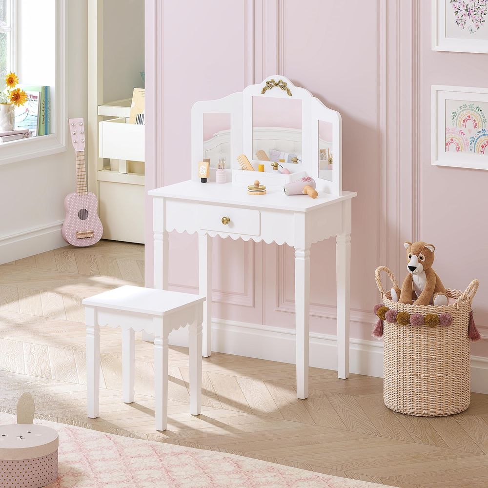 Kids Vanity Set with Mirror an - Desk Setup Kids ulasan dan harga