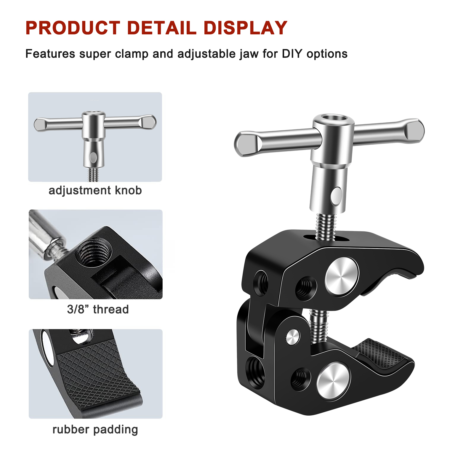 Lanxire Aluminum Crab Clip Sup - Monitor Arm Clamp ulasan dan harga