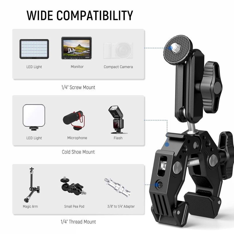 Universal Aluminum Super Clamp - Monitor Arm Clamp ulasan dan harga
