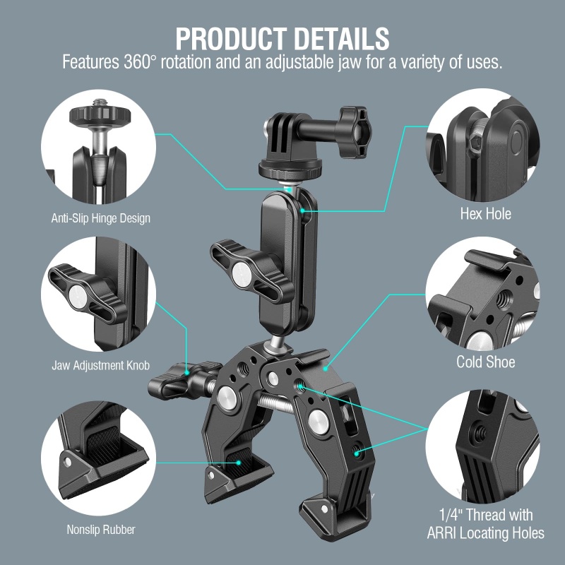Universal Aluminum Super Clamp - Monitor Arm Clamp ulasan dan harga