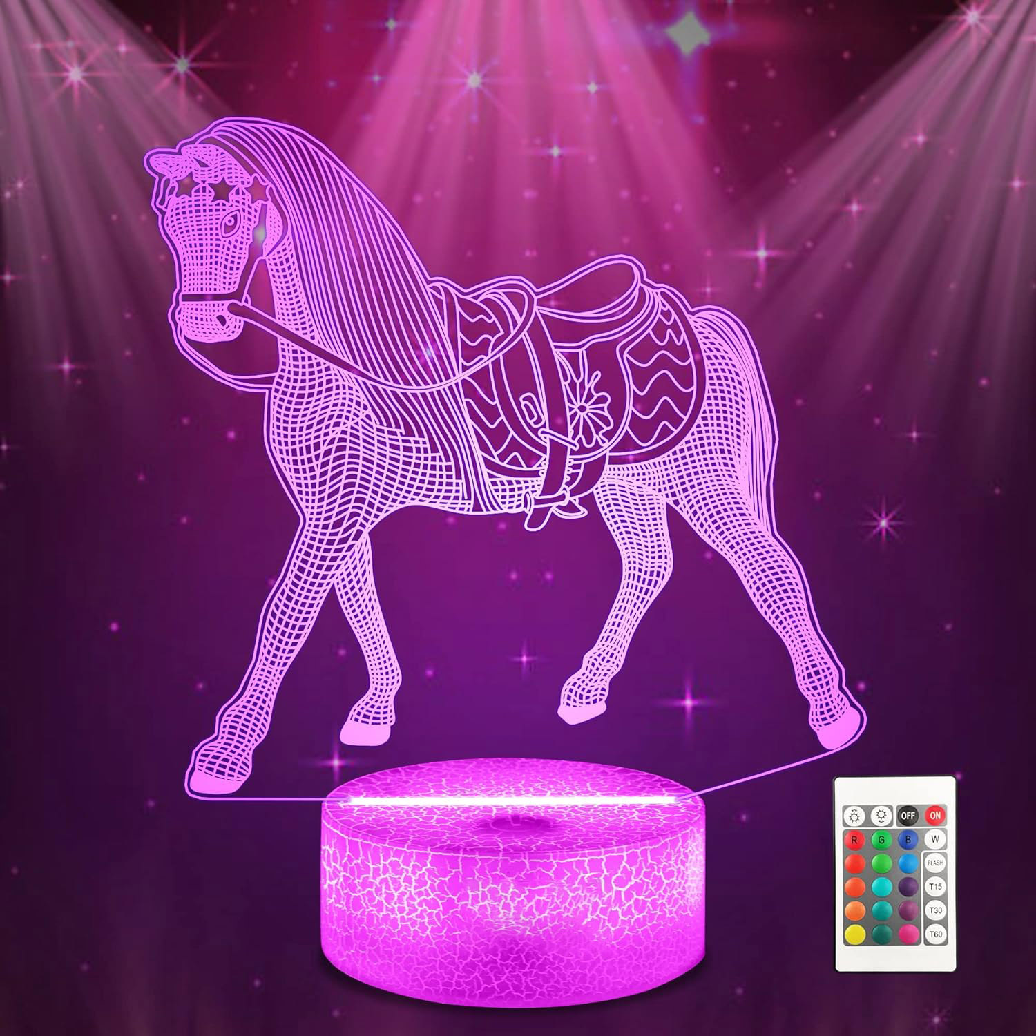 NEW Animal Horse 3D Night Lamp - Desk Setup Diy ulasan dan harga