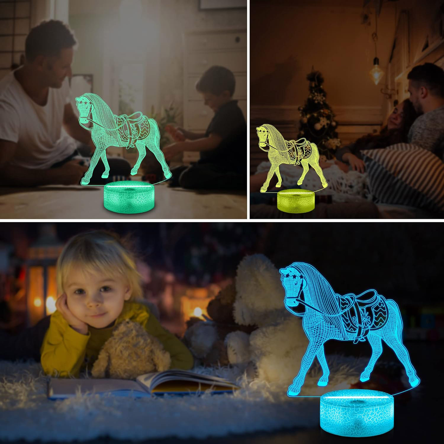 NEW Animal Horse 3D Night Lamp - Desk Setup Diy ulasan dan harga
