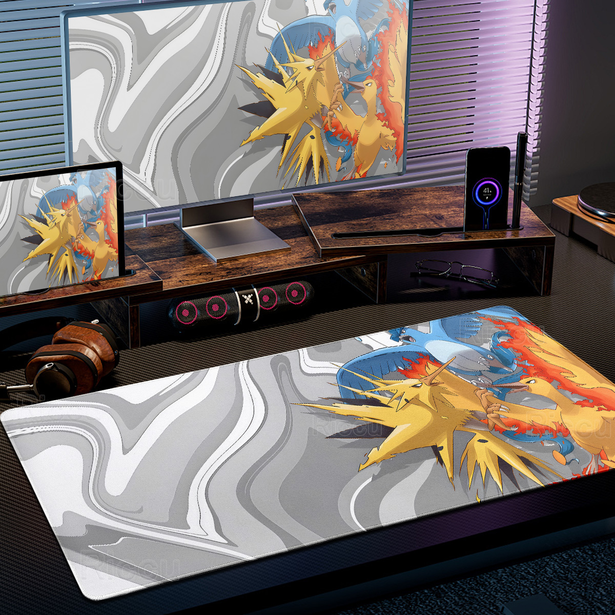 Anime Cartoon P-Pokémon Fluid  - Desk Setup Background ulasan dan harga