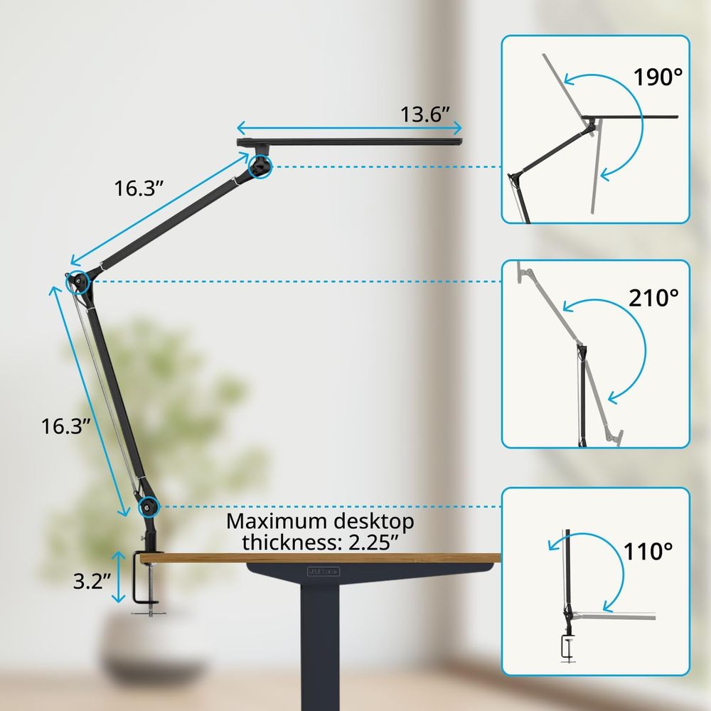 Adjustable 3-Color LED Desk La - Desk Setup For Office ulasan dan harga