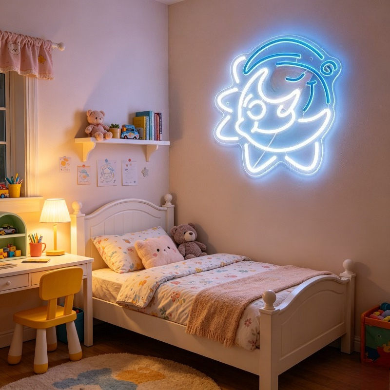 Cute Shark LED Neon Sign USB R - Desk Setup Kids ulasan dan harga