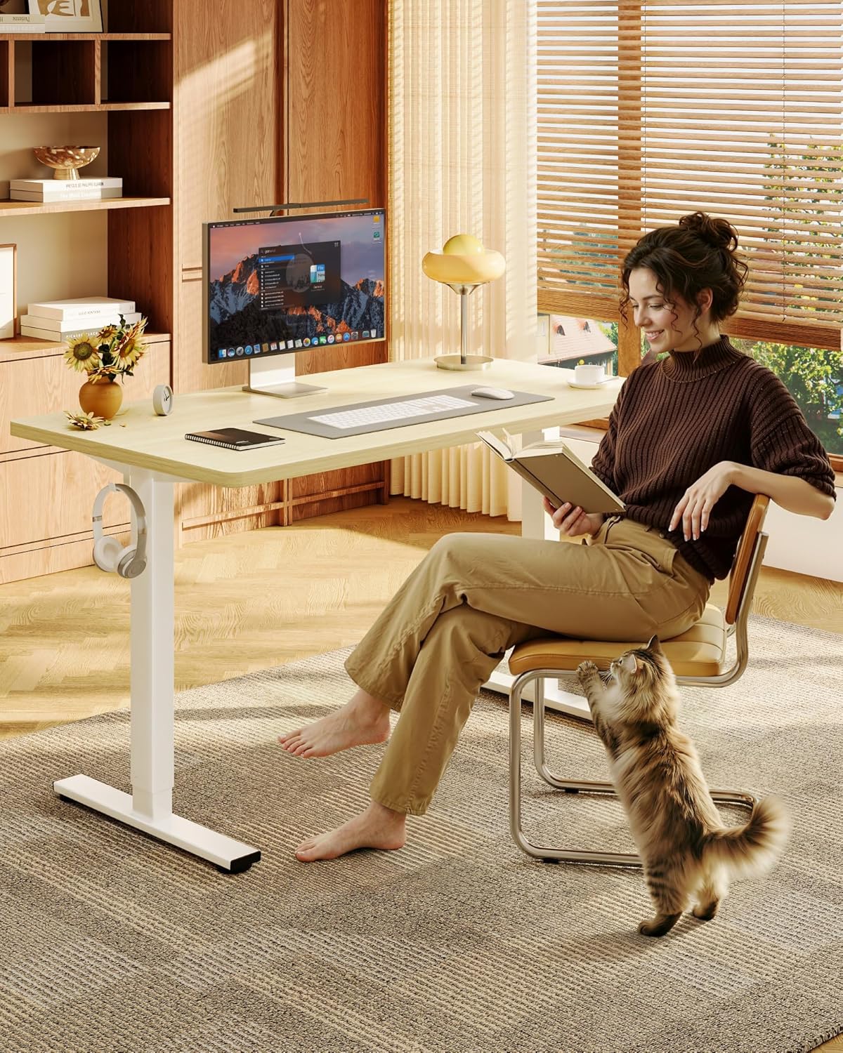 Electric Height Adjustable Sta - Desk Setup For Office ulasan dan harga