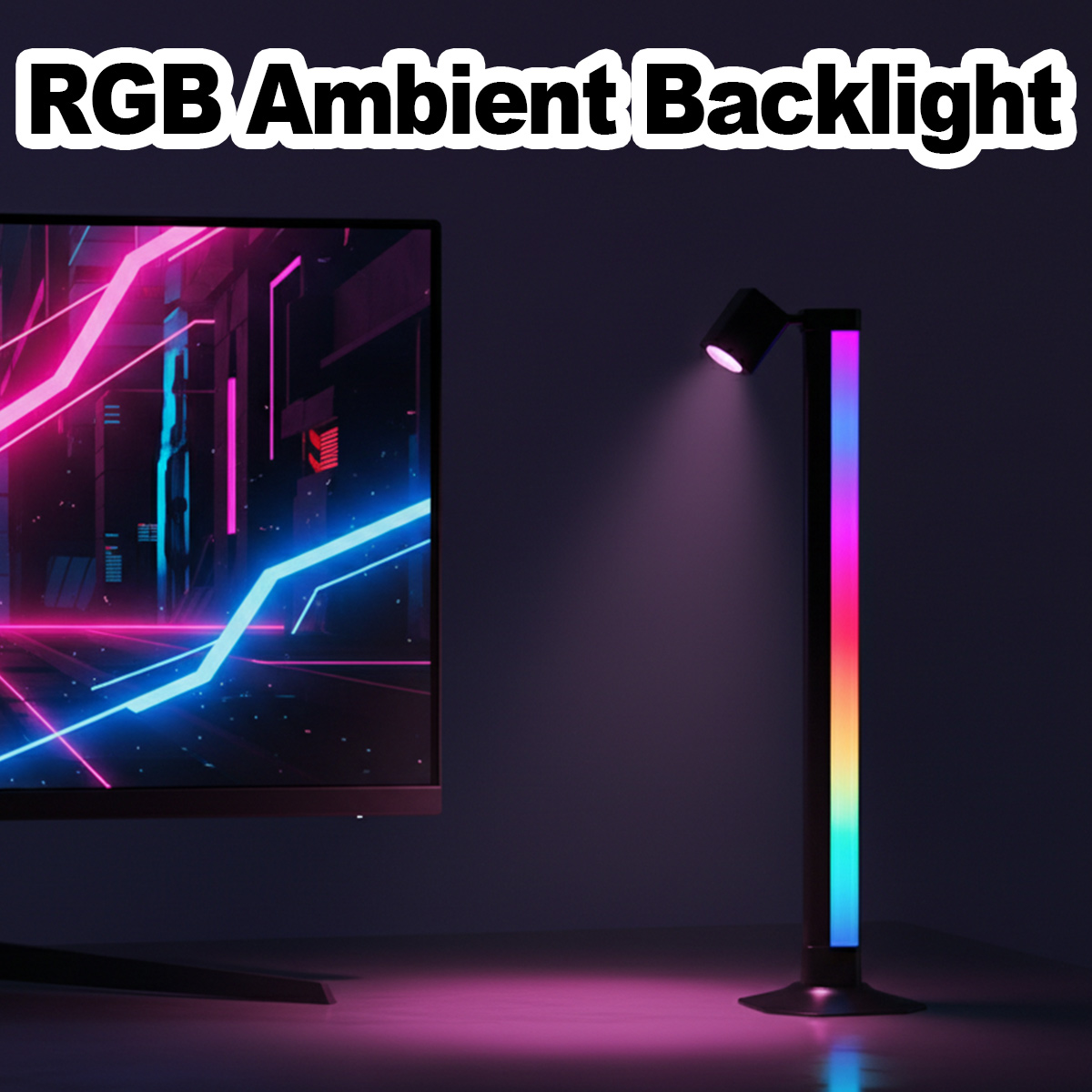 Smart Light Bar LED RGB Music  - Desk Setup Background ulasan dan harga