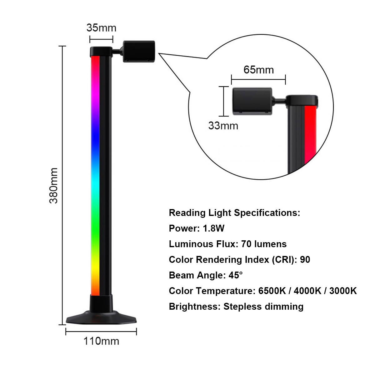 Smart Light Bar LED RGB Music  - Desk Setup Background ulasan dan harga