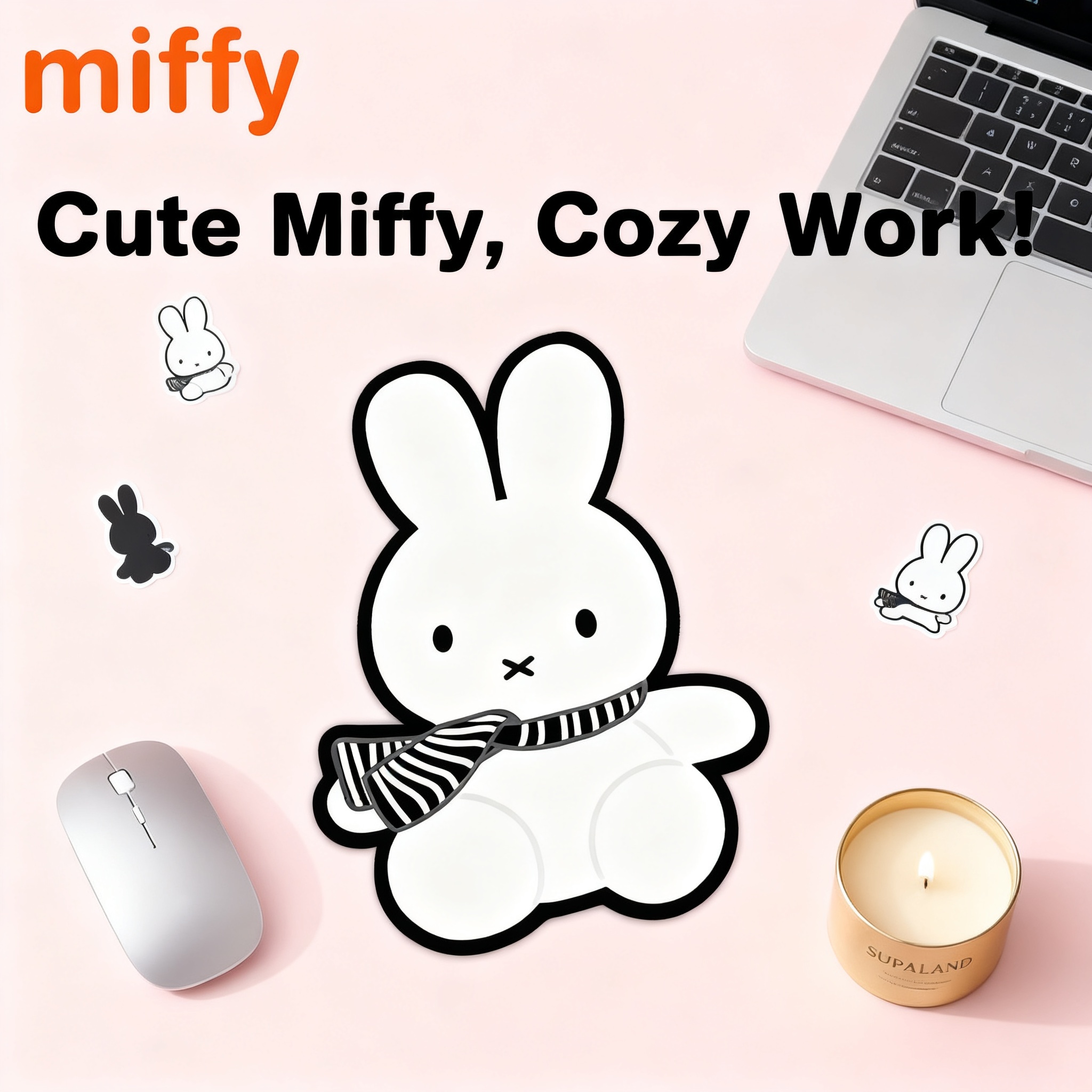 Miffy Kawaii Cartoon Rabbit Mo - Desk Setup Cute ulasan dan harga