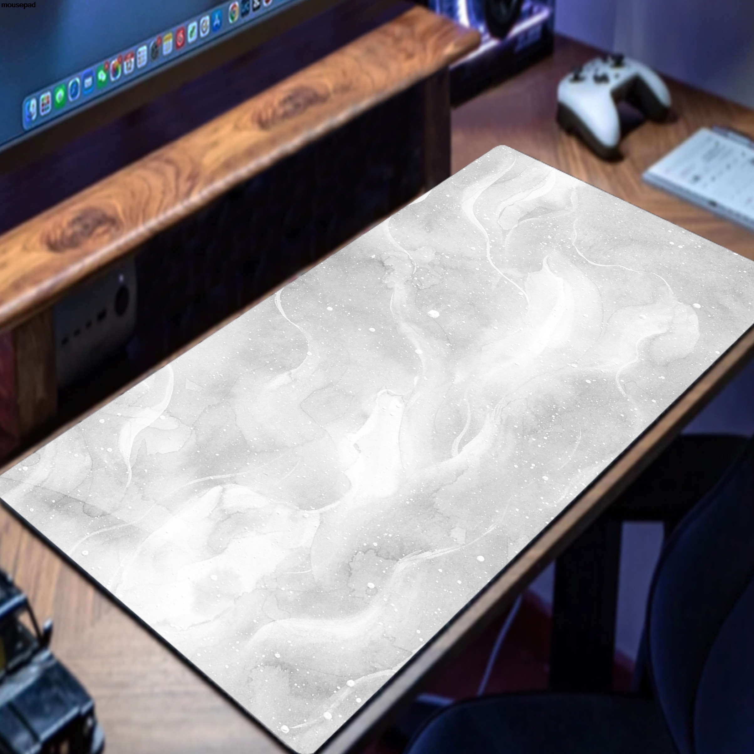 Gray Marble XXL Mouse Pad Gami - Desk Setup Natural ulasan dan harga