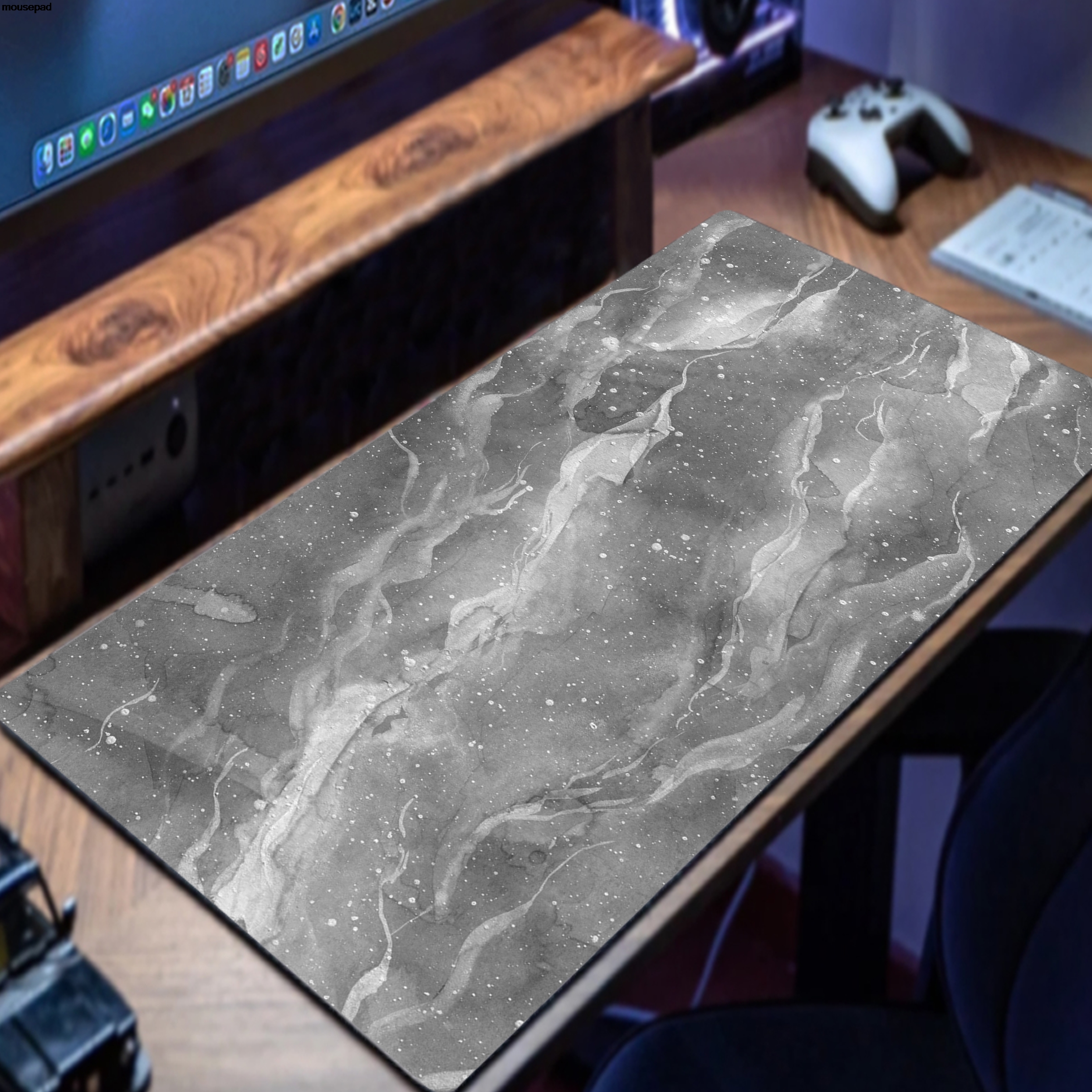 Gray Marble XXL Mouse Pad Gami - Desk Setup Natural ulasan dan harga
